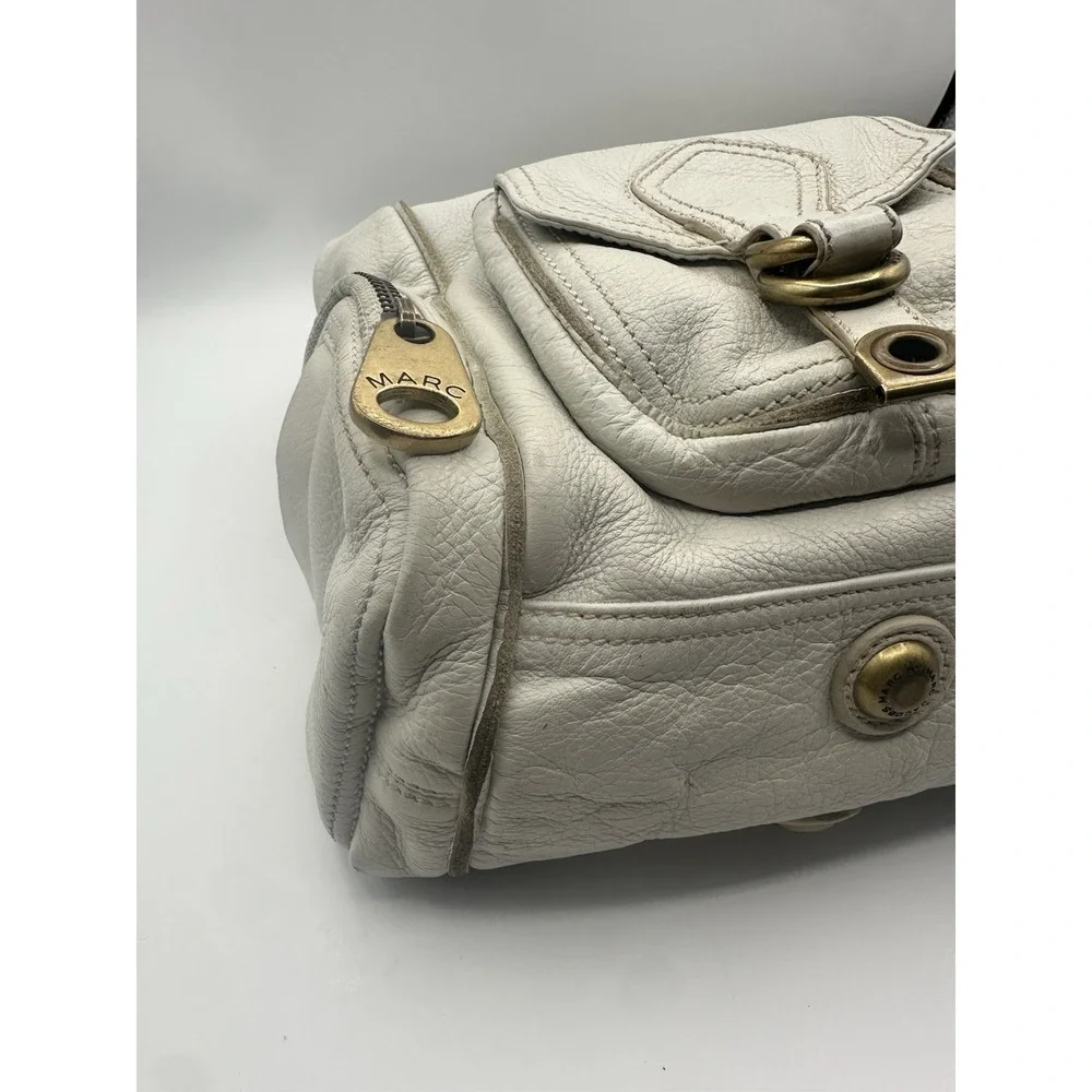 Marc by Marc Jacobs White Leather Multi-Pocket Handbag